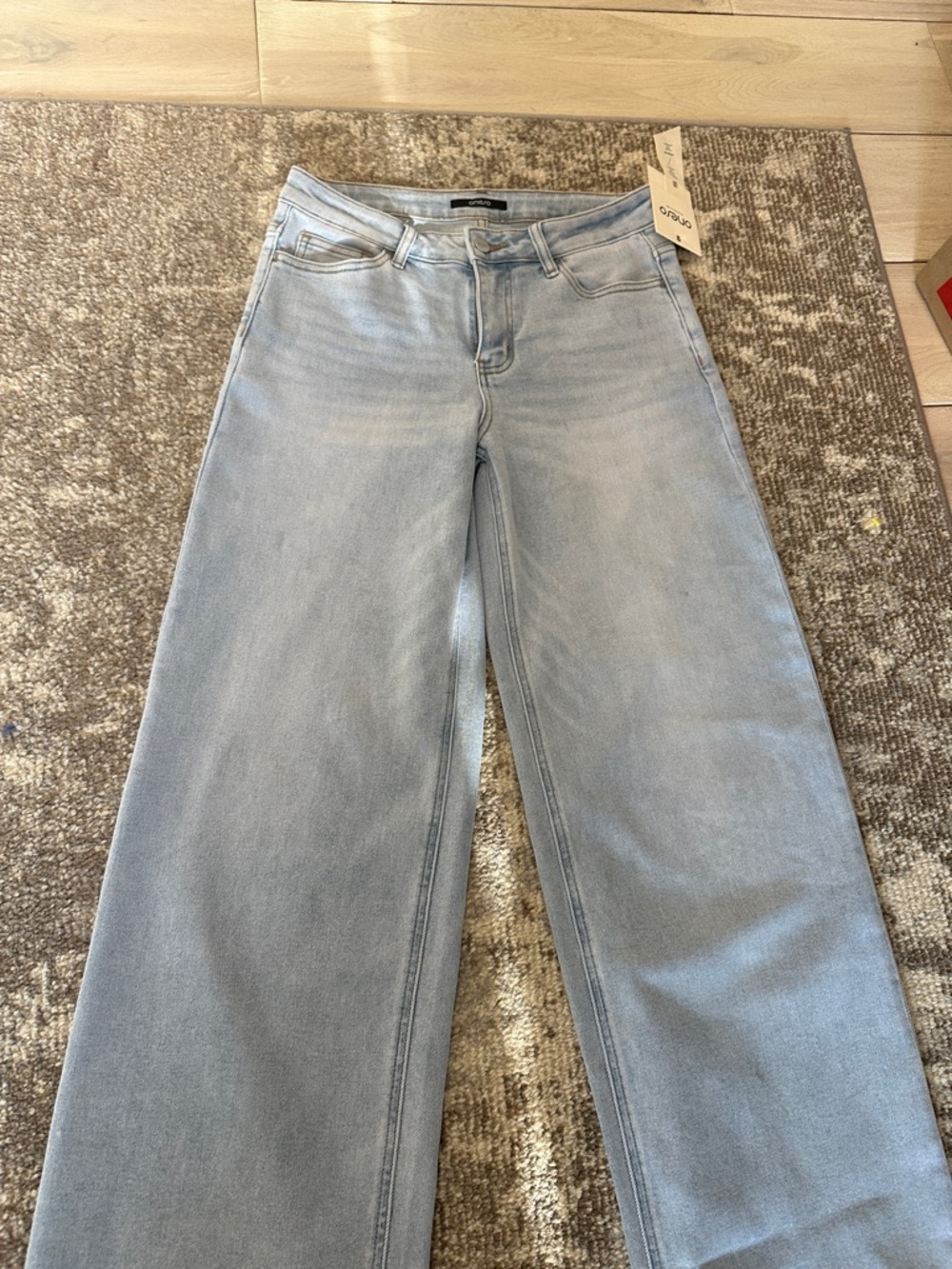 NEW Mid-Rise Light Blue Wide-Leg Magic BBL Jeans for Women - Picture 11 of 14
